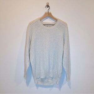 Athleta Crossroads Crew Sweater Size Large Metallic Merino Blend